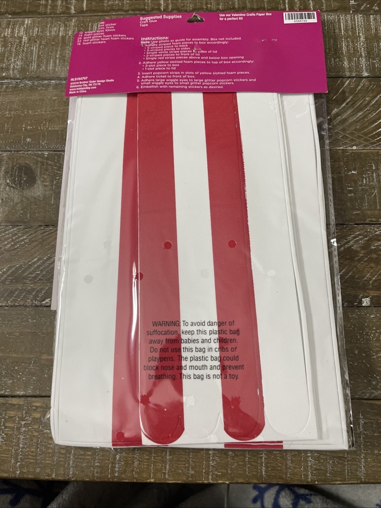 Valentine Crafts Valentines Day DIY Felt Popcorn Box