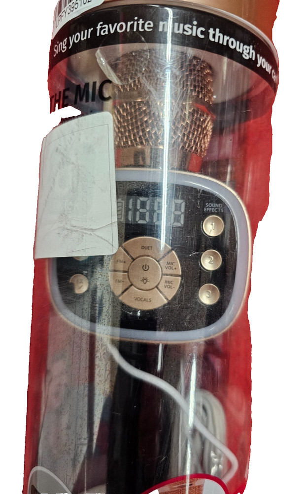 Singing Machine Carpool Karaoke Mic 2.0 - Black/Gold