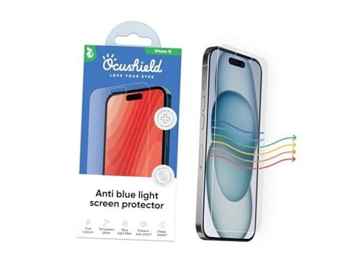 Anti Blue Light Tempered Glass Screen Protector for iPhone iPhone 15 Regular