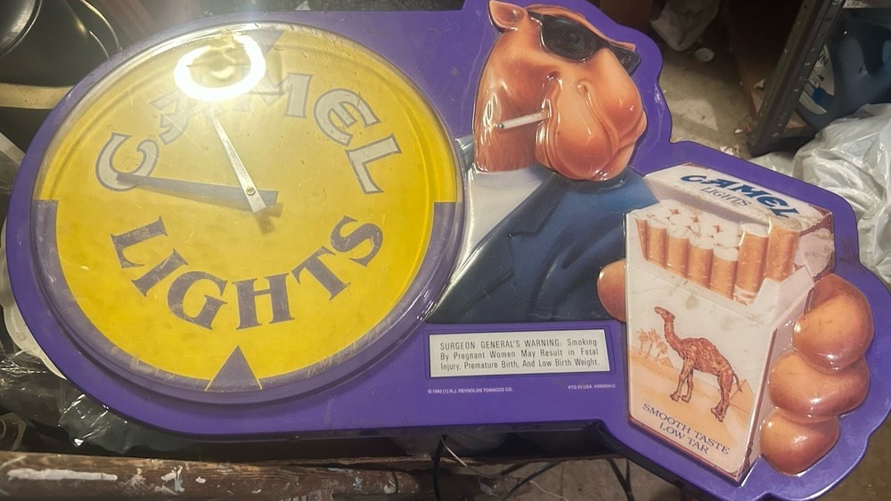 Vintage Camel Joe Cigarette Advertising Clock