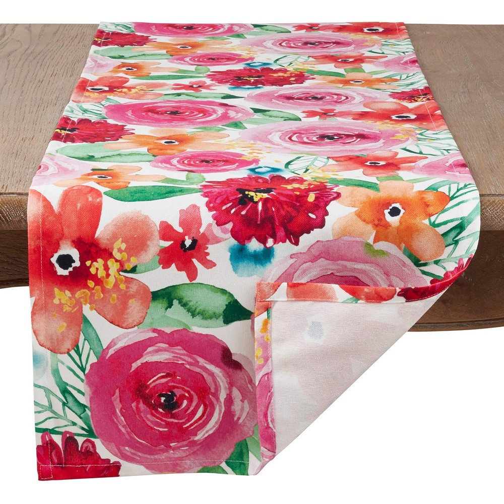 Santa Monica Floral Table Runner Multi 16x72 Inch