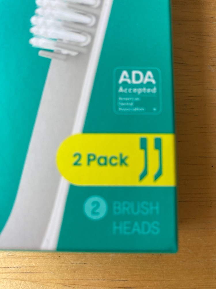 Quip Sonic Toothbrush Replacement Brush Heads White 2 Pack
