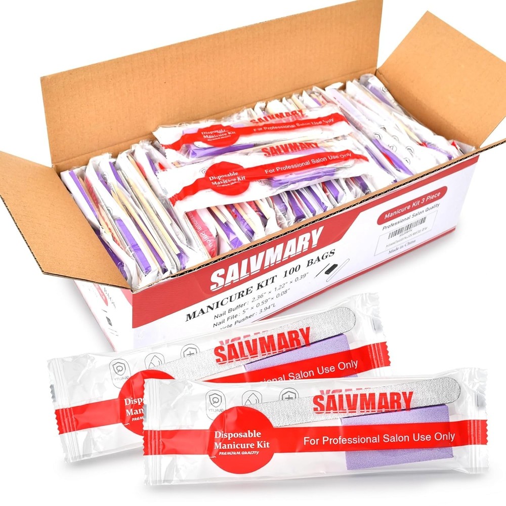 Professional Disposable Nail Kit, 100 Sets