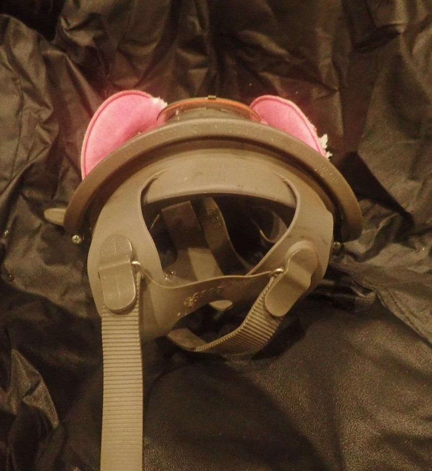 3M FULL FACE MASK 6800 MEDIUM: REUSABLE RESPIRATOR USED