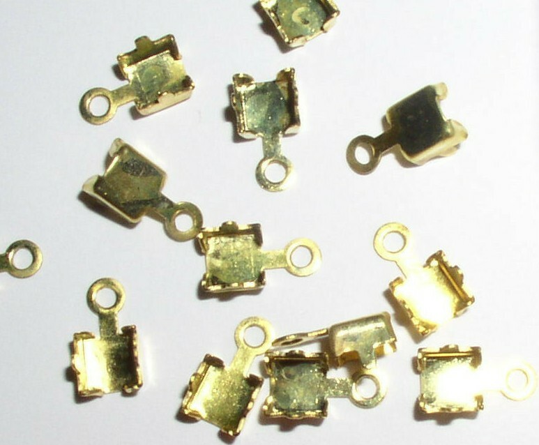 50 Pc Crimp Round Ends Fits 17ss 32pp Chain-Br