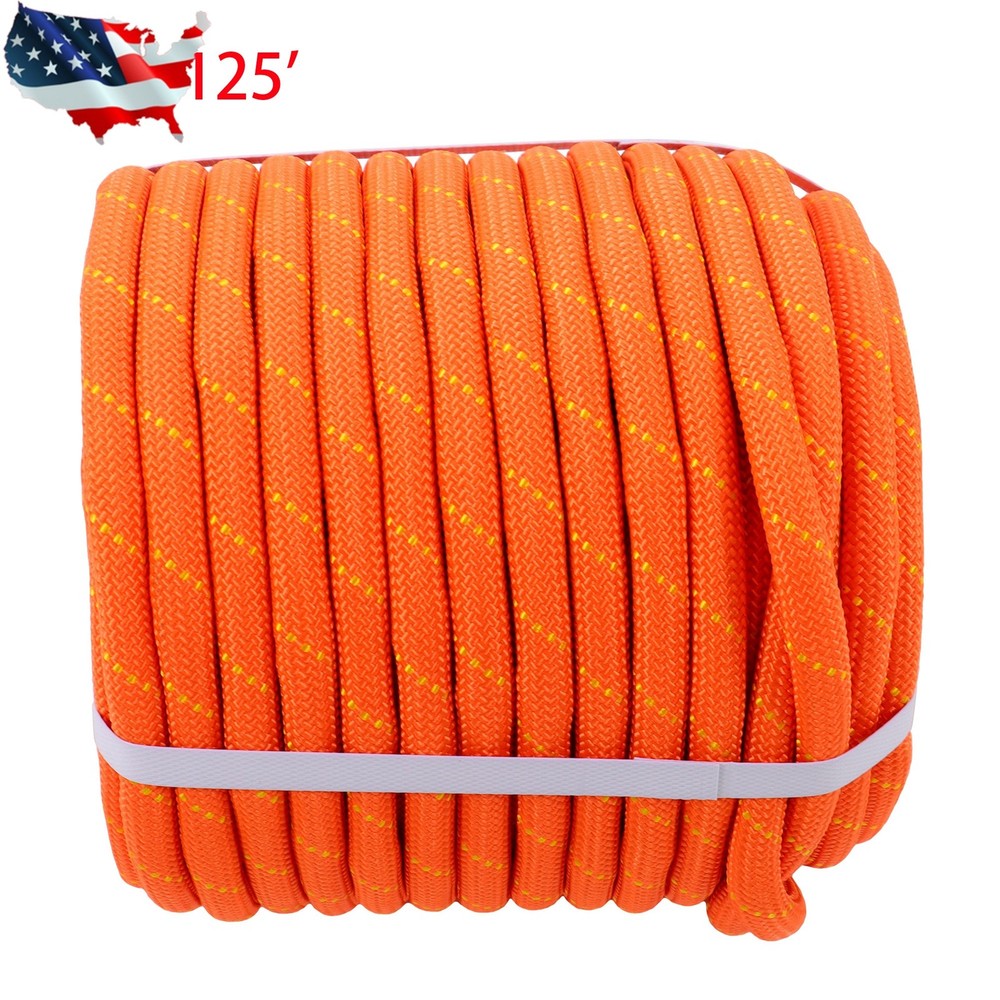 Pulling Rigging Line 1/2" × 125' Double Braid Nylon Polyester Arborist Bull Rope