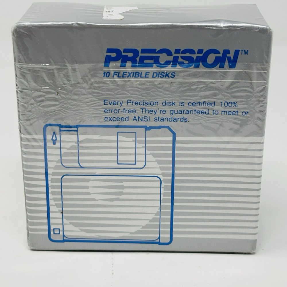 Precision 3.5" Floppy Disks Diskettes 10 Pack MF2HD NOS Sealed Computer