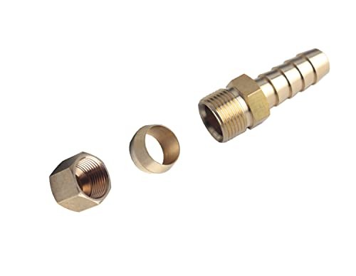 Automatic Transmission Cooler Line Fitting 3/8" Compression to 3/8" Hose Barb
