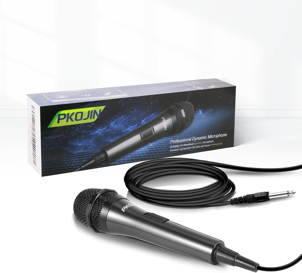 Dynamic Karaoke Microphone with 10ft Cable & ON/OFF Switch - Perfect for Singing