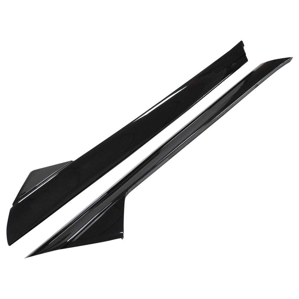 MOTOKU 4Pcs Gloss Black Front Windshield A-Pillar Molding Trim Panel black