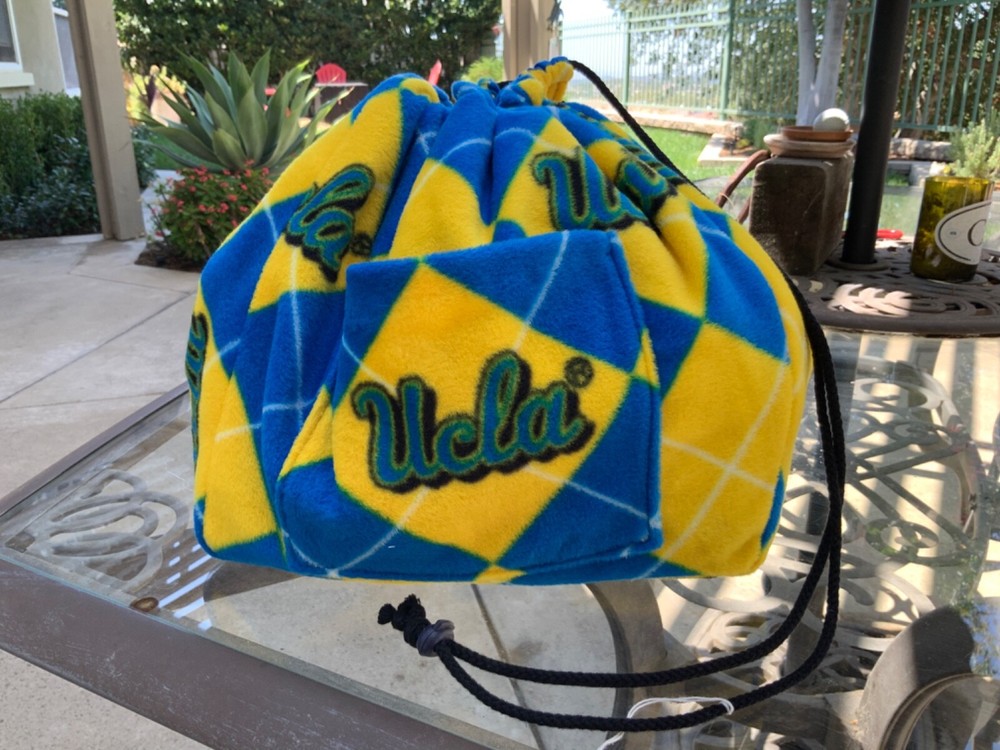 Bicycle basket liner UCLA print. DrawString Bikes New