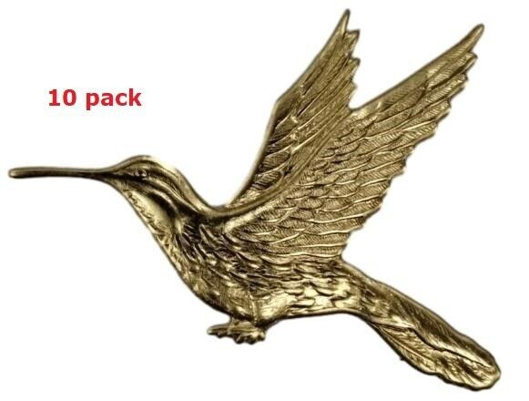 Solid Brass Stamping Pressed Stamped Small Hummingbird Bird .020" Thickness B22