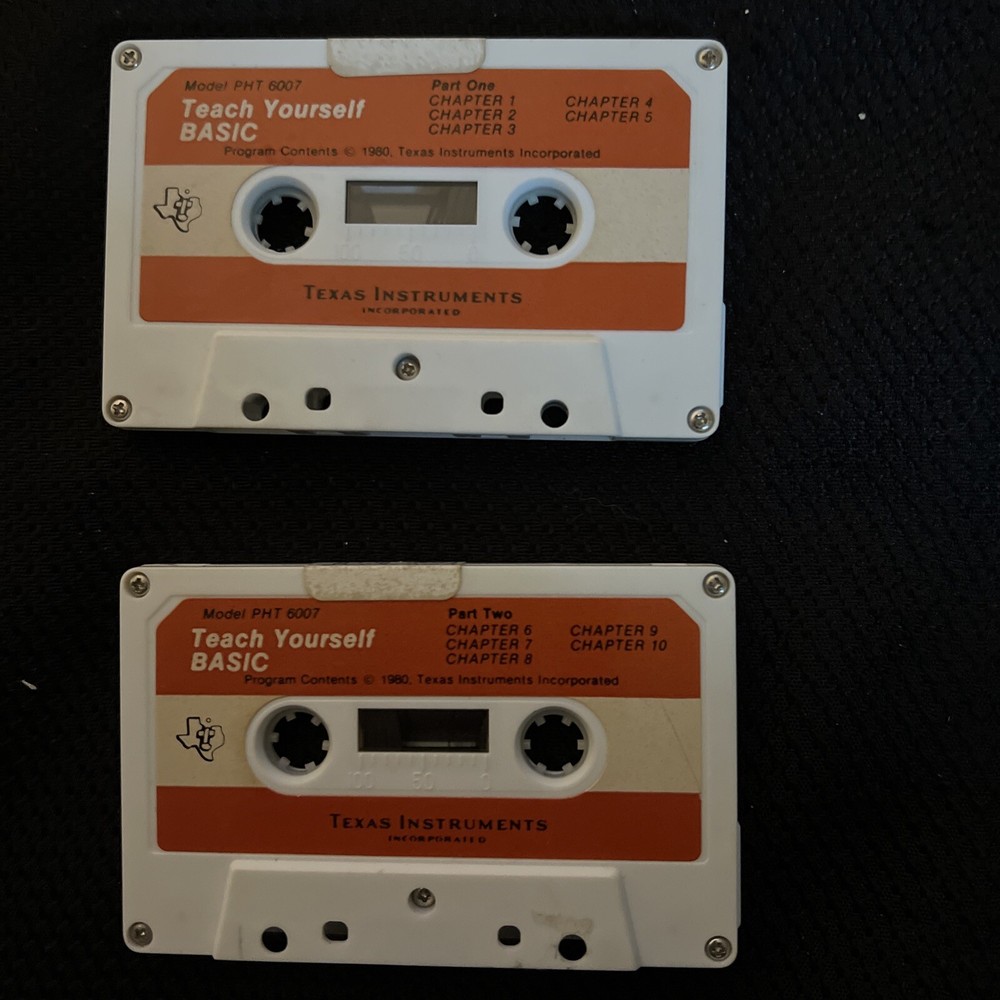 TI99/4A Programmers Reference, Beginners Basic, TI Games Books & Teach Cassettes