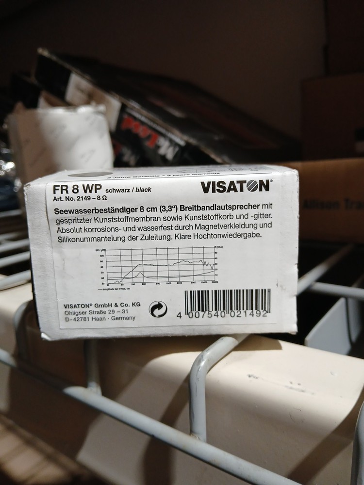 Visaton FR8WP-8 3.3" Full-Range Driver 8 Ohm Black
