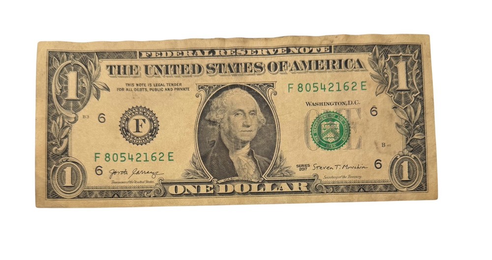 2017 One Dollar Note circulated