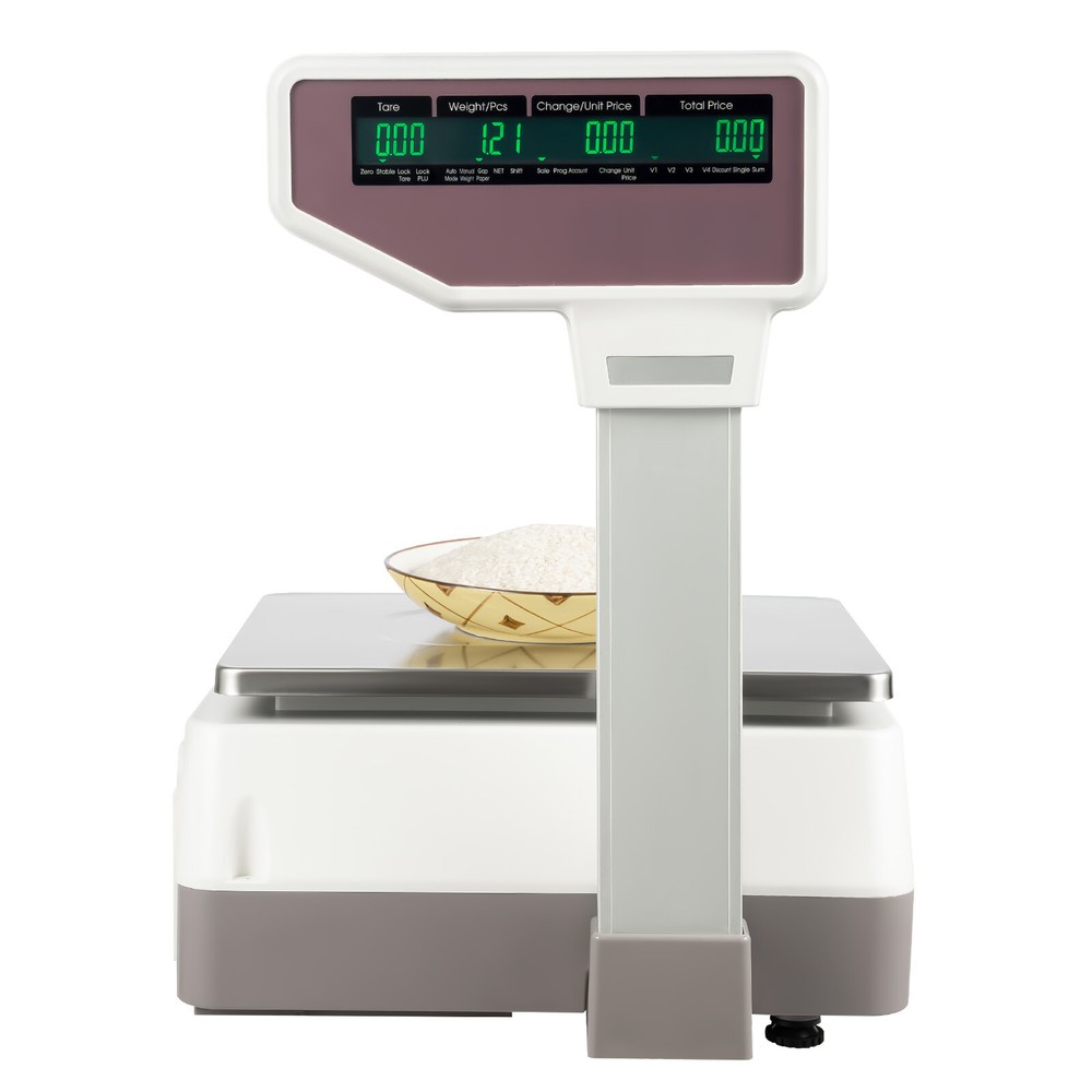 Electronic Weight Scale Digital Price Computing Scale w/ Label Printer Retail