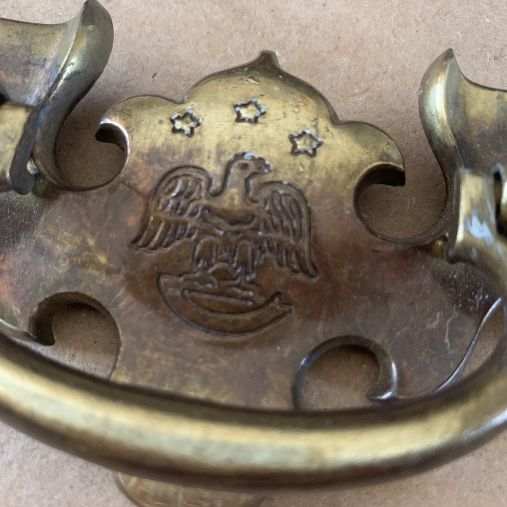 Bald Eagle Brass Antique Hardware Colonial Chippendale Drawer Pull 2,5”center K4