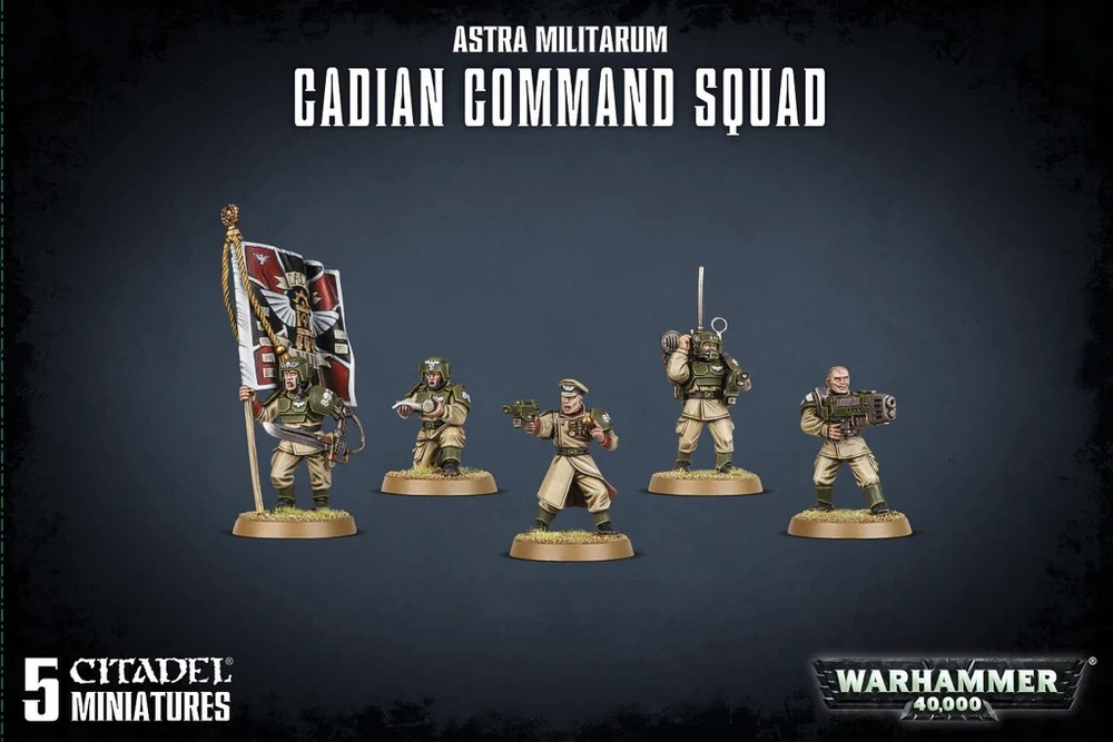 Astra Militarum Cadian Shock Troops COMMAND SQUAD OOP - Old Version
