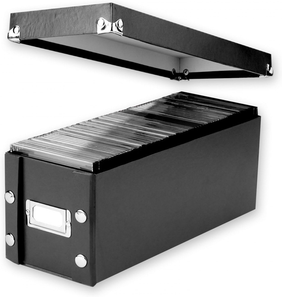 2 CD Storage Rack Box Holder Disk Case Media Display Space Store Organizer Black