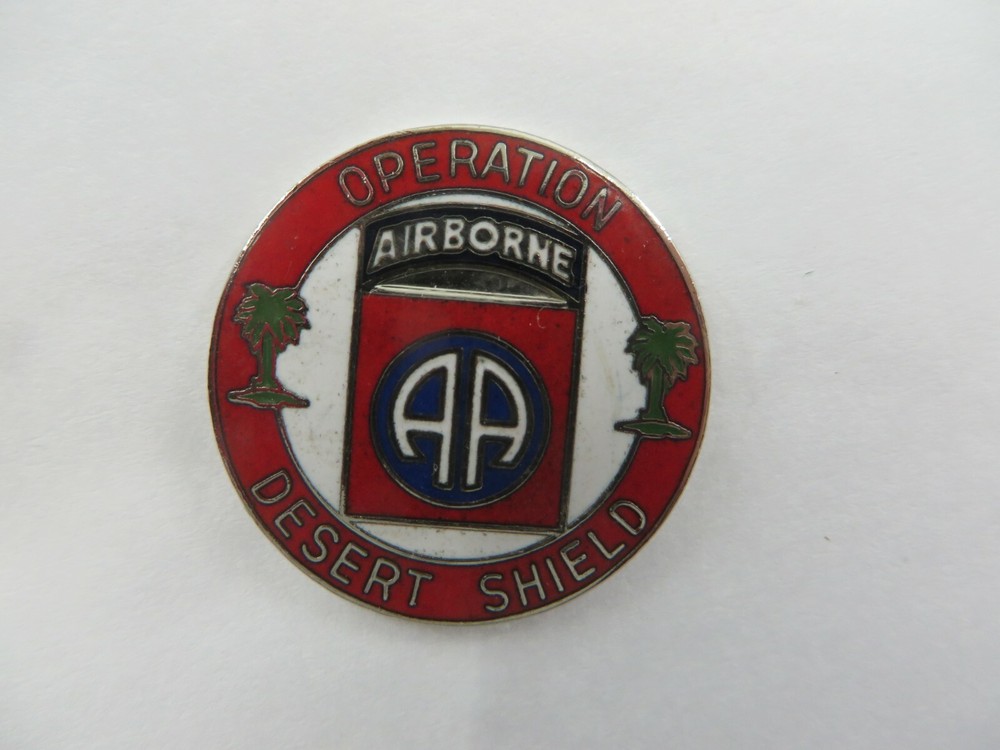 Operation DESERT SHIELD Airborne Hat Pin AA Military Lapel