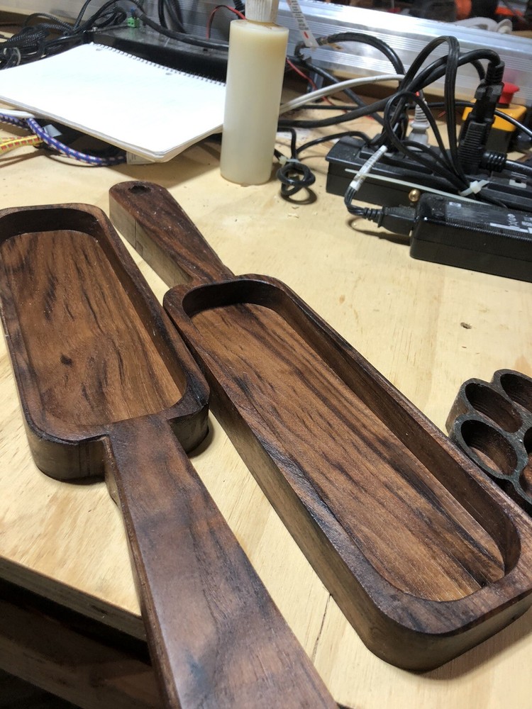 Handmade my shop Solid Black Walnut Cheese Cracker Tray NEW