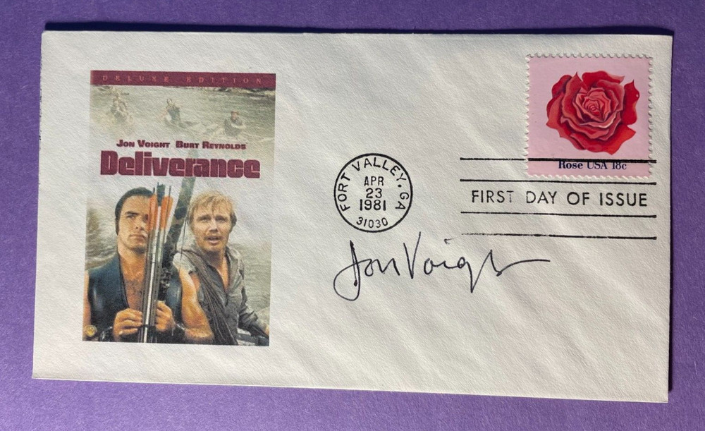 SIGNED JON VOIGHT FDC AUTOGRAPHED FIRST DAY COVER - DELIVERANCE