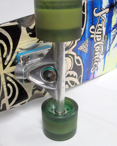 Kryptonics Aqua Skateboard Palm Tree Ocean Theme Wheels 69mm AS-IS