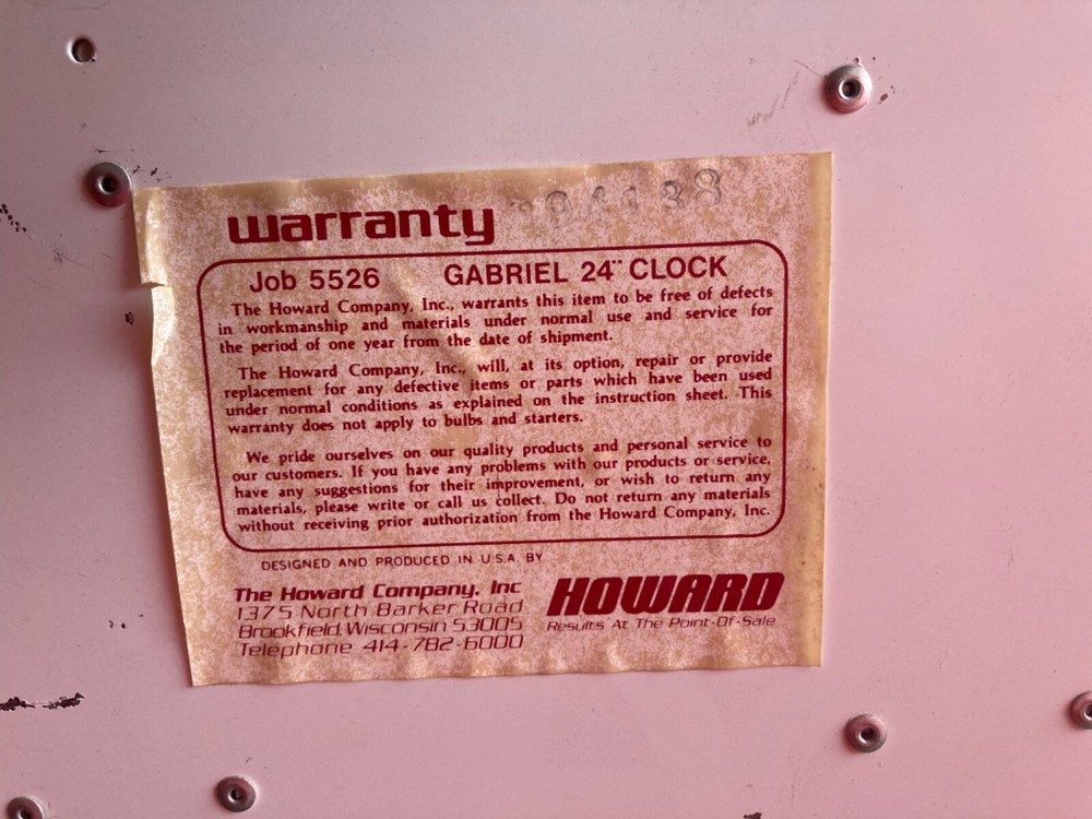 GABRIEL Shock Absorber Advertising Clock