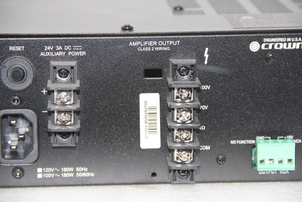 CROWN 1160A 160W Single Channel Monaural Amplifier