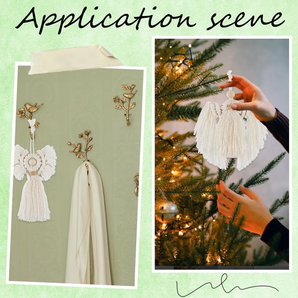 2 Sets Boho Macrame Kit Macrame Ornament Kit Instruction Included Christmas A...