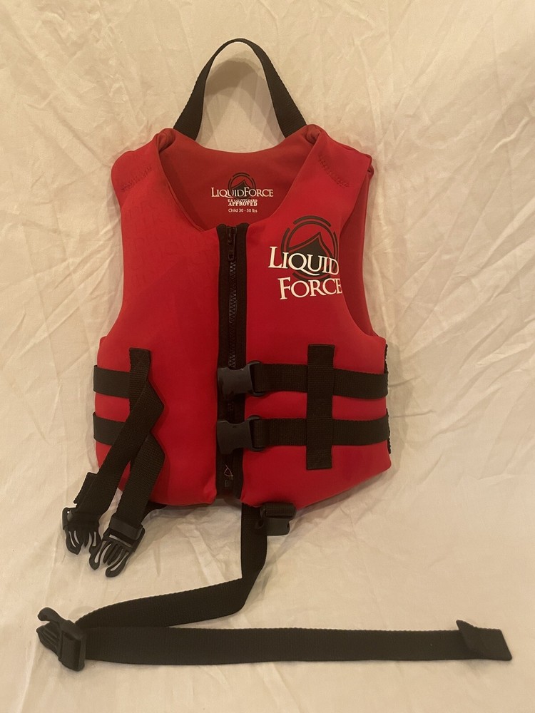 Liquid Force Red Child PFD Life Jacket 30-50lbs