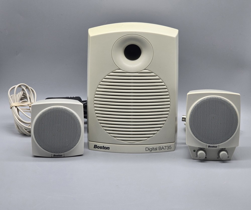 Boston Digital BA735 Acoustic Computer Speaker System For Parts Untested