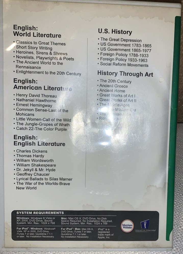 Mastering Middle & High School Weekly Reader Learning 2008 DVD-ROM Lot Discs 1-3