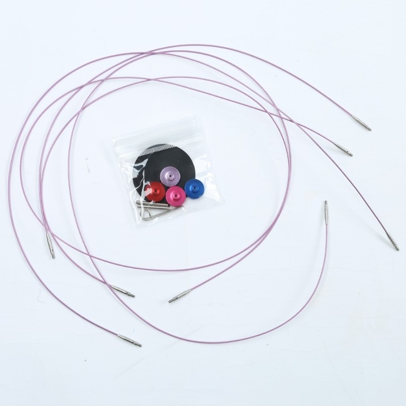 Circular Knitting Needle Set with Knitting Accessories, Zippered Leather Case