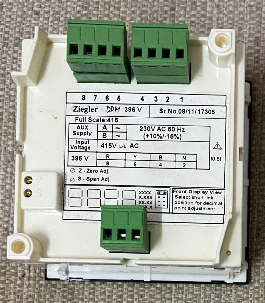 ZIEGLER DPM396V 3PH AC Voltmeter
