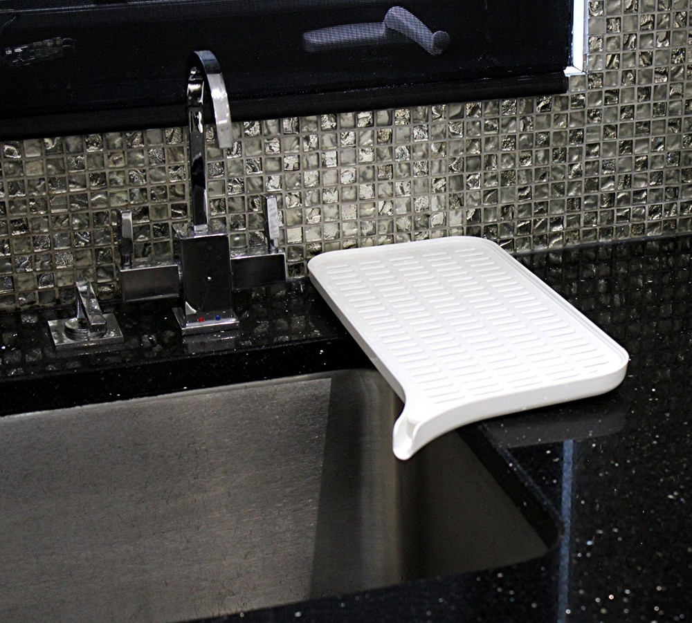 Multi-Purpose Kitchen Draining Sink Tray with Draining Spout - BPA-Free