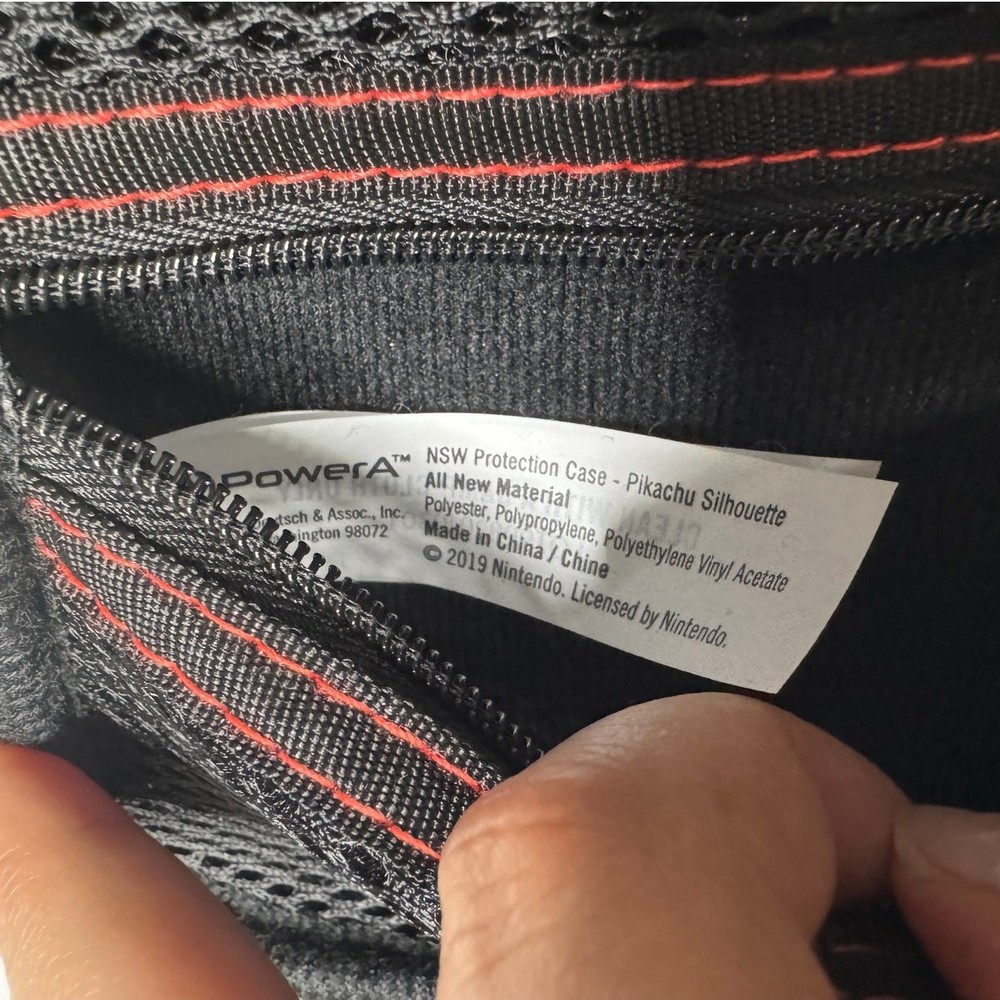 Pikachu Silhouette Nintendo Switch Case Raised Epoxy Design Game Storage