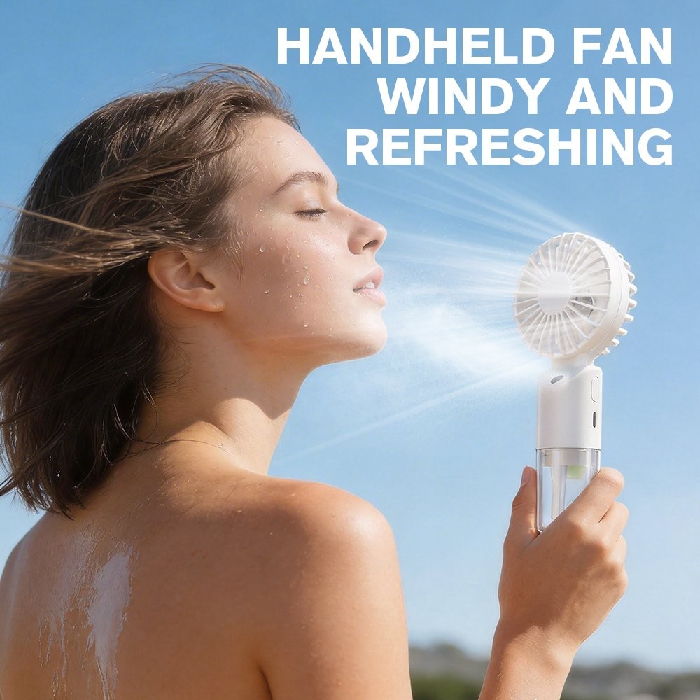 Portable Handheld Misting Fan Desktop Humidifying Adjustable Speed Humidifier