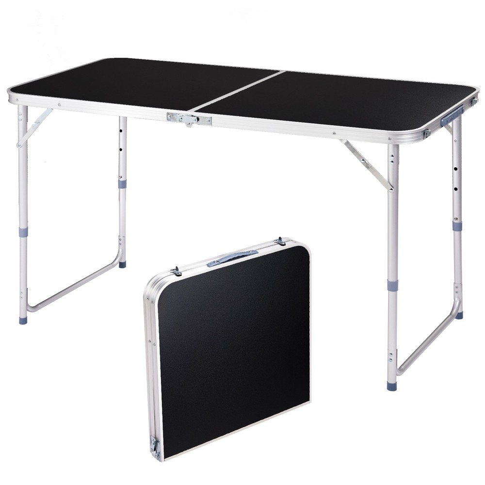 Hot Sale 4Ft Portable Multipurpose Folding Table Black High Quality Convenient