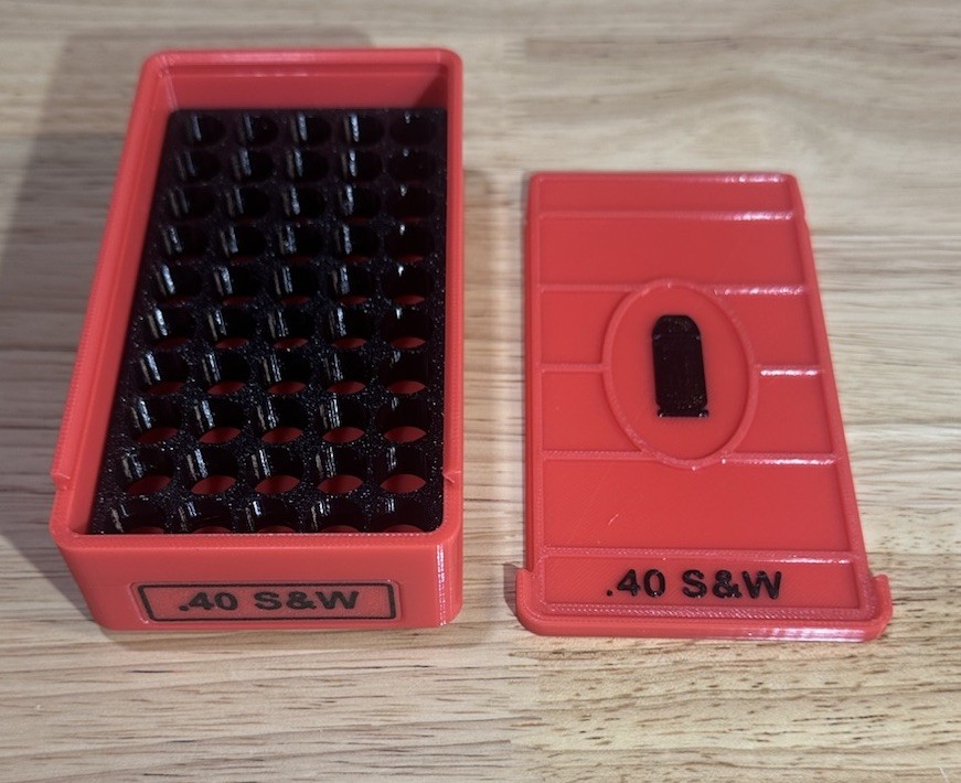 Stackable .40 S&W Ammo Box 50rd Capacity (3 Pack)