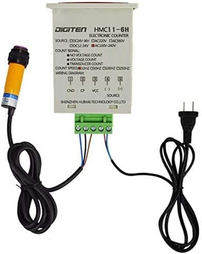 Contador Digital LED 6 Dígitos 0-999999 con Sensor