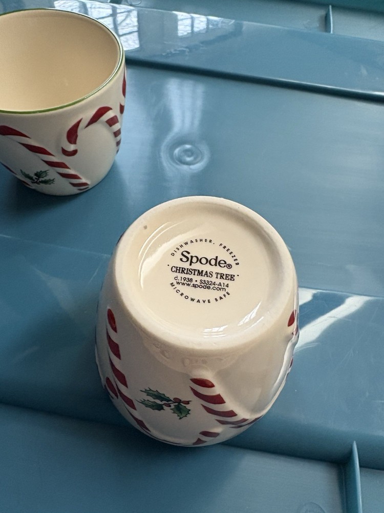 Spode Peppermint Embossed Candy Votive