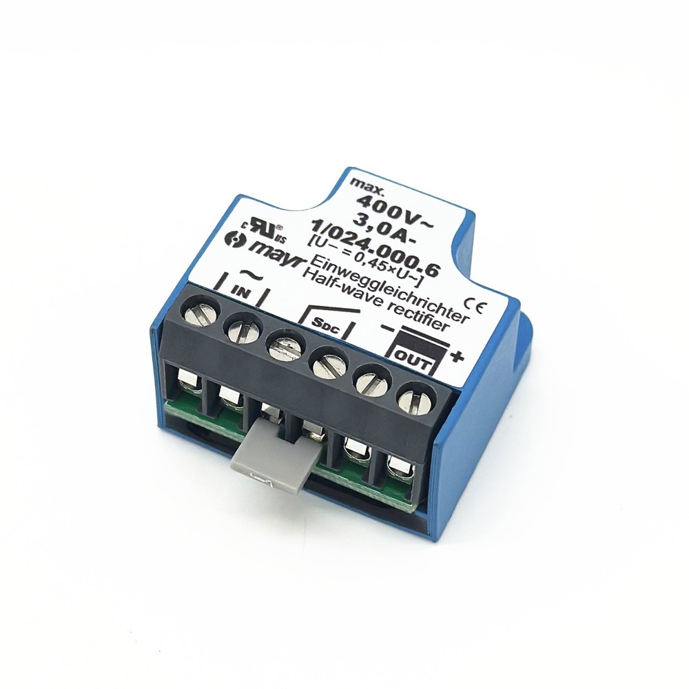 FOR mayr Einweggleichrichter 1/024.000.6 400VAC 3,0A- half-wave rectifier module