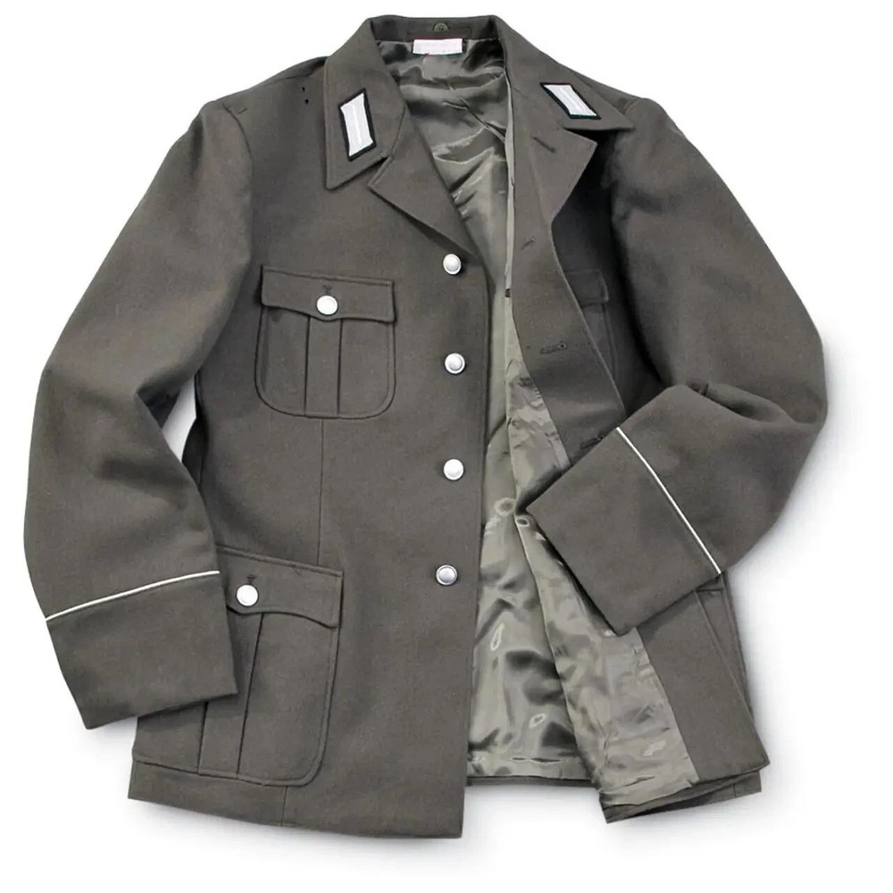 Authentic East German Army Uniform Jacket Army Surplus 100% Wool Outer Material