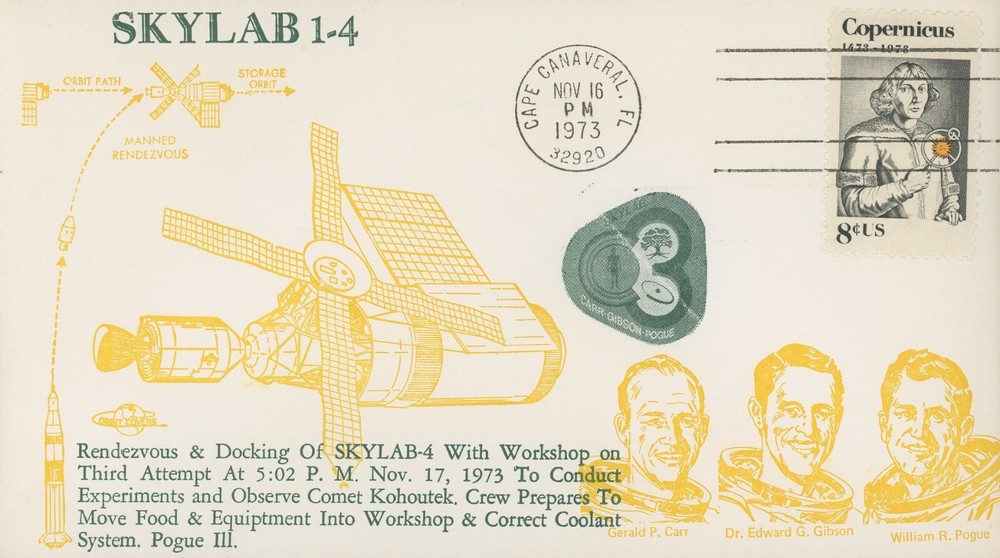 US 1488 Space Cover Skylab 1-4 Launch Date 1973