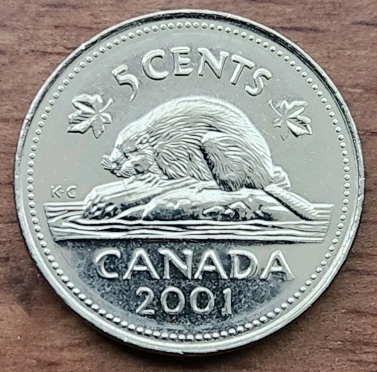 2001 Canada 5 cents Nickel