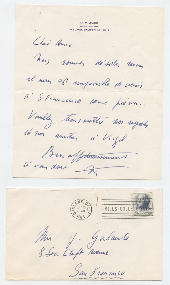 Milhaud, Darius. (1892–1974) IMPORTANT ARCHIVE