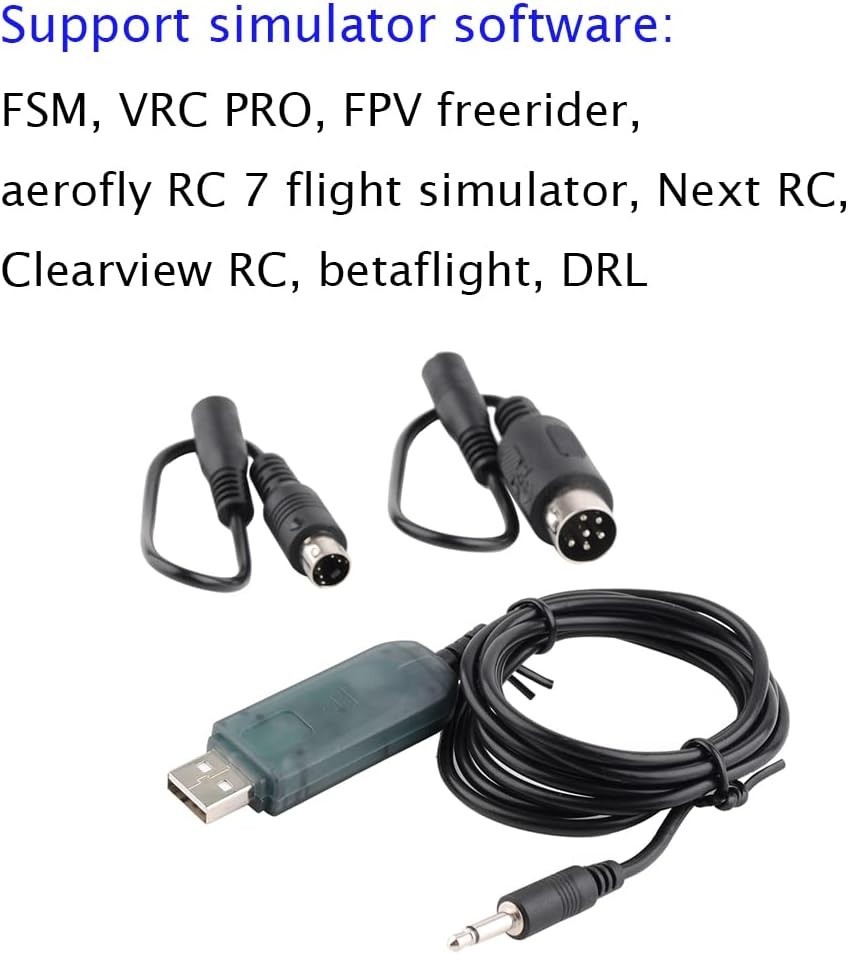 Aeromodelling USB Adapter Cable for Enhanced Flysky Flight Simulation Experience