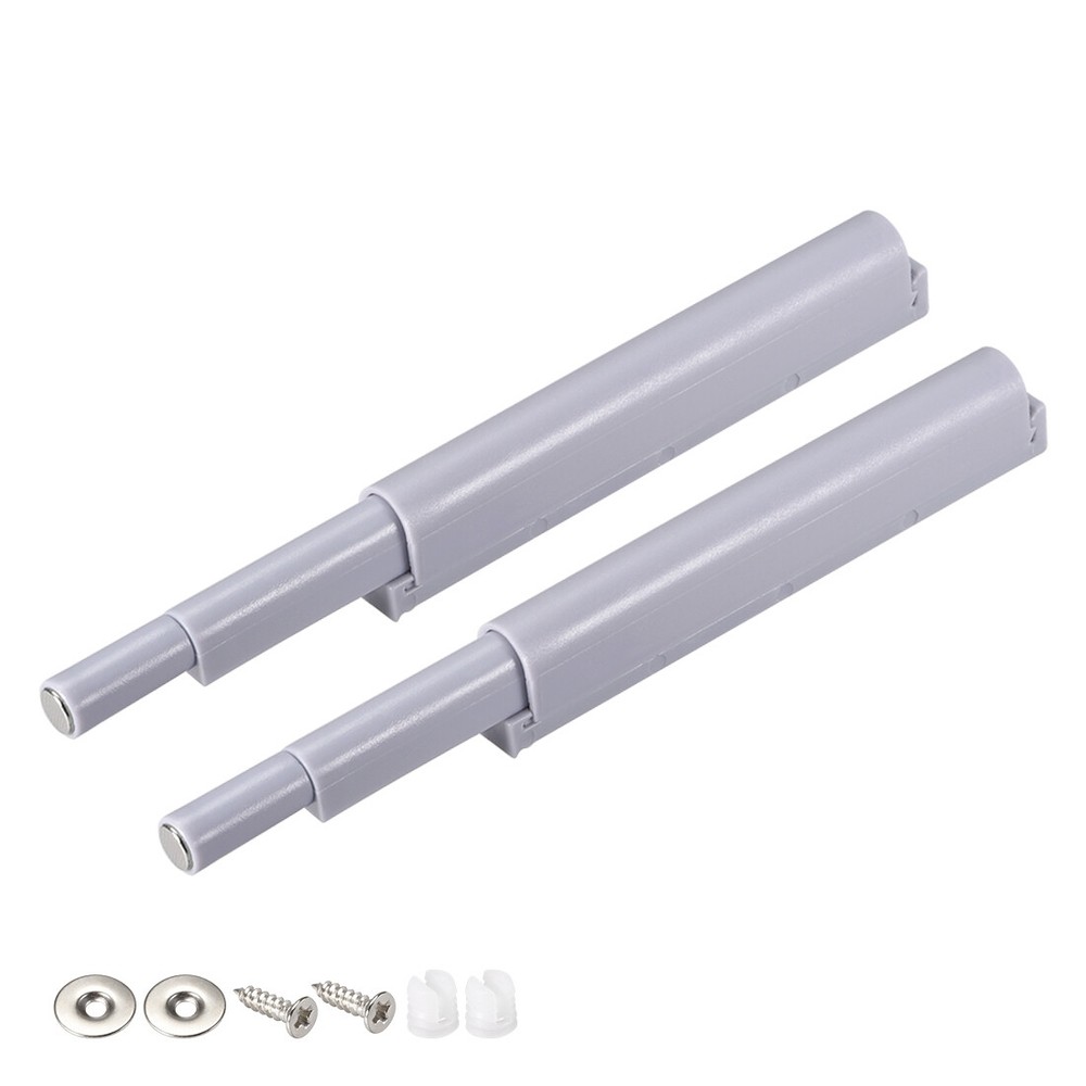 Magnetic Touch Catch Latch Push To Open System Damper Buffer Gray 2 Sets