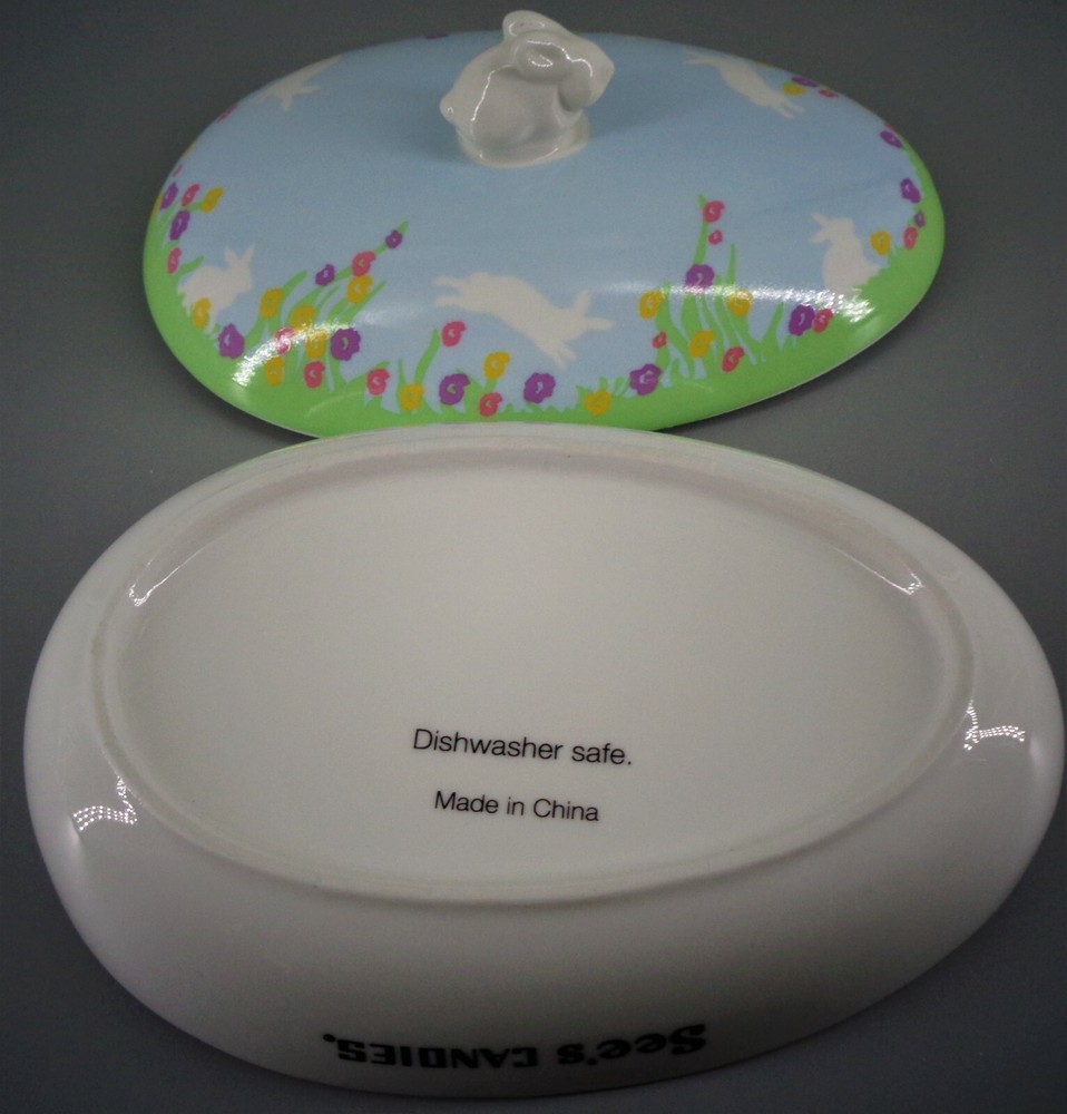 Easter Sees Candy Rabbit Egg Covered Dish